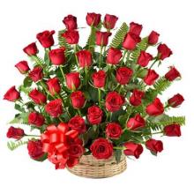 Valentine Basket Of 24 Lovely Roses